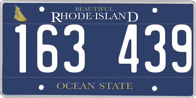 RI license plate 163439