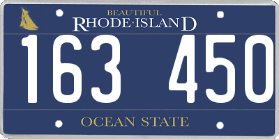 RI license plate 163450