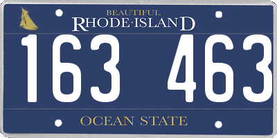 RI license plate 163463