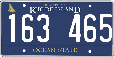 RI license plate 163465