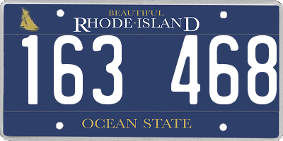RI license plate 163468