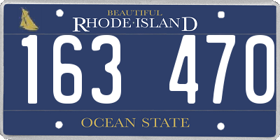 RI license plate 163470