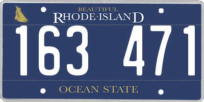 RI license plate 163471