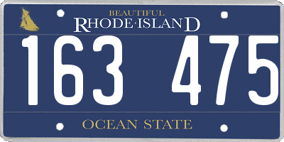 RI license plate 163475