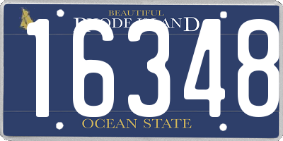 RI license plate 16348