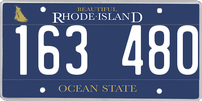 RI license plate 163480