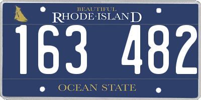 RI license plate 163482
