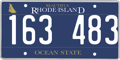 RI license plate 163483