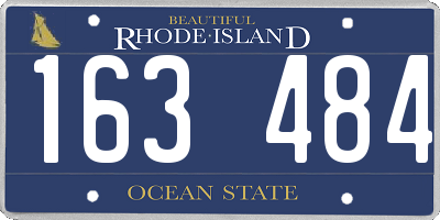 RI license plate 163484