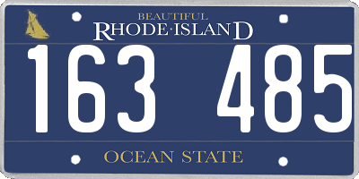 RI license plate 163485