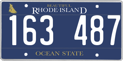 RI license plate 163487