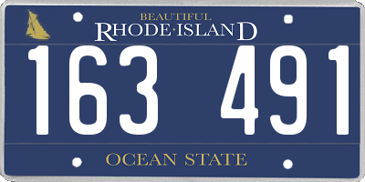 RI license plate 163491