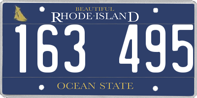 RI license plate 163495