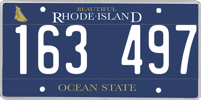 RI license plate 163497