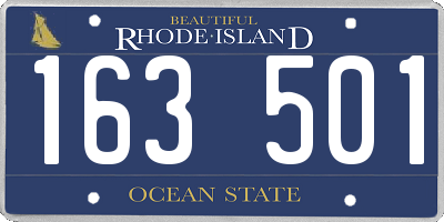 RI license plate 163501