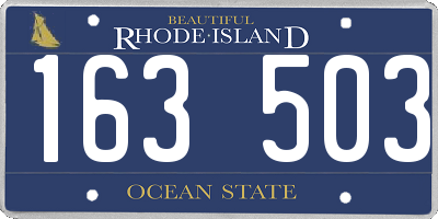 RI license plate 163503