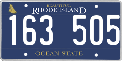 RI license plate 163505