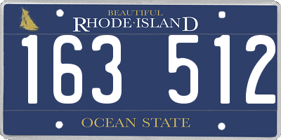 RI license plate 163512