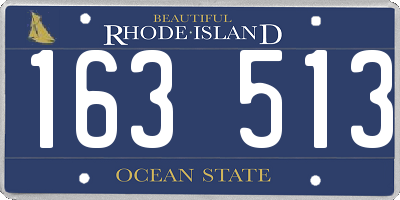 RI license plate 163513