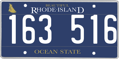 RI license plate 163516