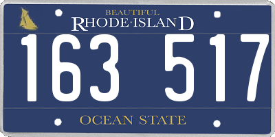 RI license plate 163517