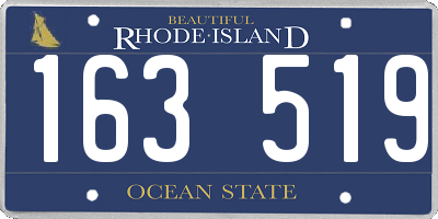 RI license plate 163519