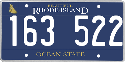 RI license plate 163522