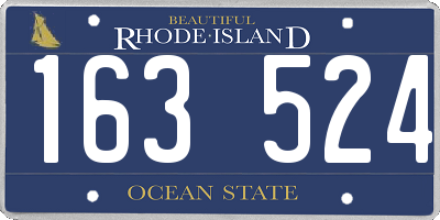 RI license plate 163524