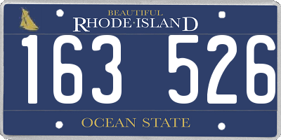 RI license plate 163526