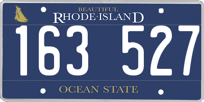 RI license plate 163527