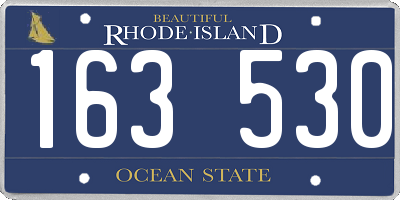 RI license plate 163530