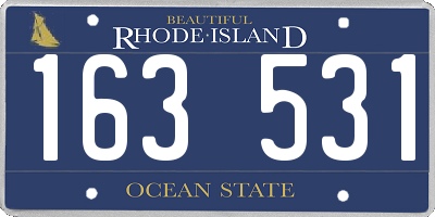 RI license plate 163531