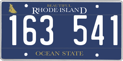 RI license plate 163541
