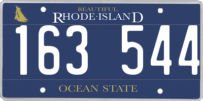 RI license plate 163544