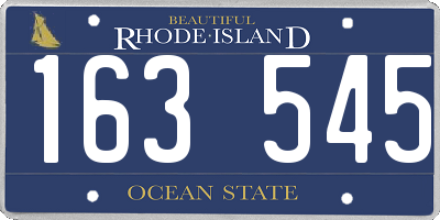 RI license plate 163545
