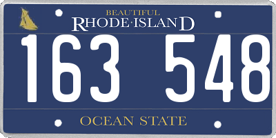 RI license plate 163548