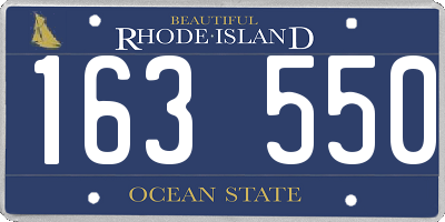 RI license plate 163550