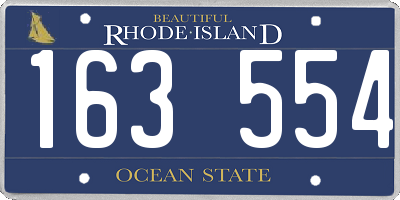 RI license plate 163554