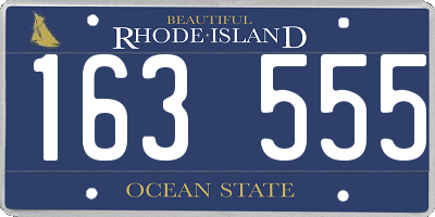 RI license plate 163555