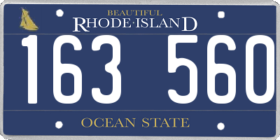 RI license plate 163560