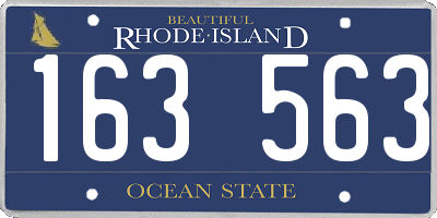 RI license plate 163563