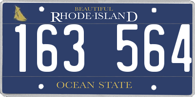 RI license plate 163564