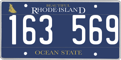 RI license plate 163569