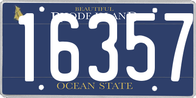 RI license plate 16357
