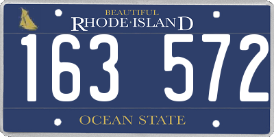 RI license plate 163572