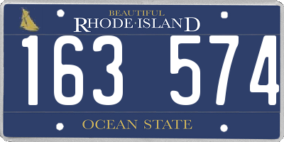 RI license plate 163574