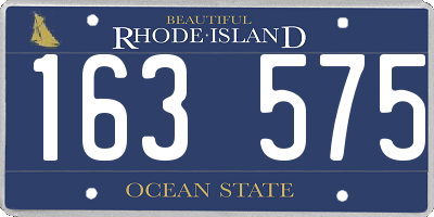 RI license plate 163575