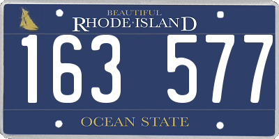 RI license plate 163577