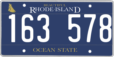 RI license plate 163578