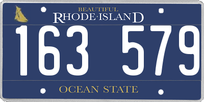 RI license plate 163579